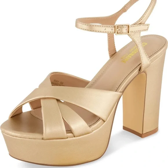 NIB Cushionaire Champagne Platform Sandal Size 8 - Picture 6 of 6